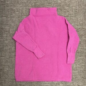 Free People Vibrant Pink Cowl Neck Sweater